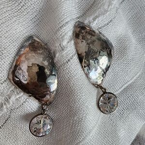 SOLD Sterling silver with CZ earrings